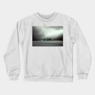 Sun over a snowy landscape Crewneck Sweatshirt